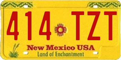 NM license plate 414TZT