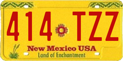 NM license plate 414TZZ