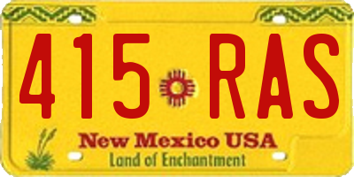 NM license plate 415RAS