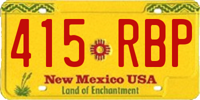NM license plate 415RBP