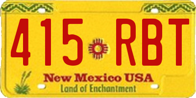 NM license plate 415RBT