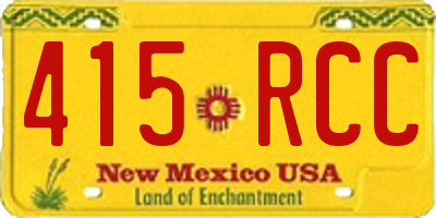 NM license plate 415RCC