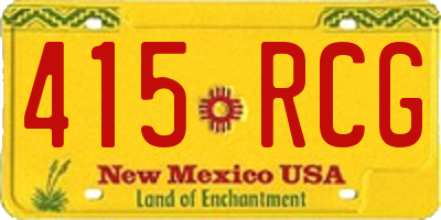 NM license plate 415RCG
