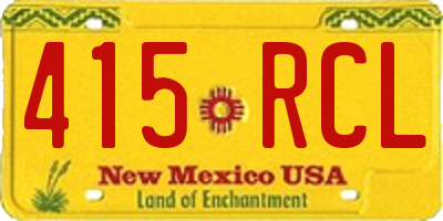 NM license plate 415RCL
