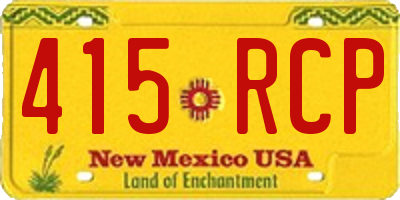 NM license plate 415RCP