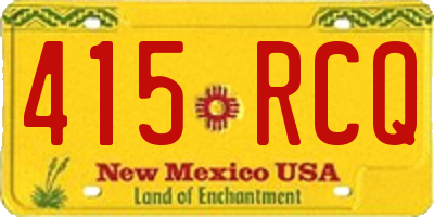 NM license plate 415RCQ