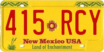 NM license plate 415RCY