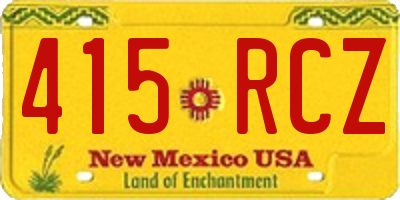 NM license plate 415RCZ