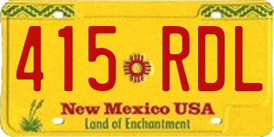 NM license plate 415RDL