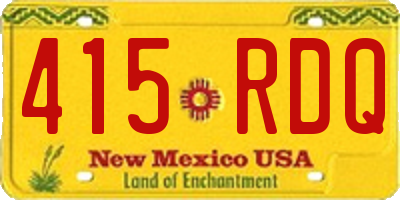 NM license plate 415RDQ