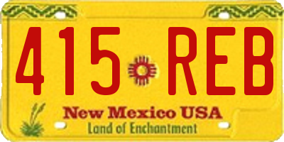 NM license plate 415REB