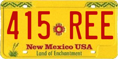 NM license plate 415REE
