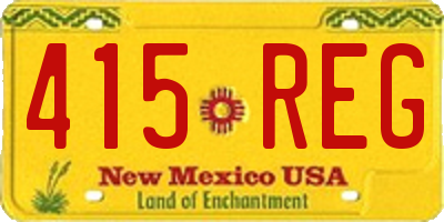 NM license plate 415REG