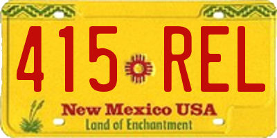 NM license plate 415REL