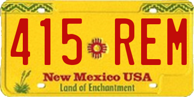 NM license plate 415REM