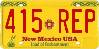 NM license plate 415REP
