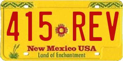 NM license plate 415REV