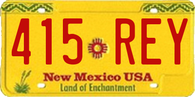 NM license plate 415REY
