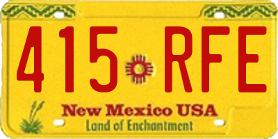 NM license plate 415RFE