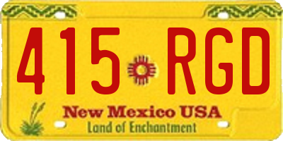 NM license plate 415RGD