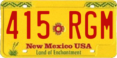 NM license plate 415RGM