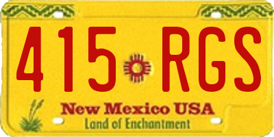 NM license plate 415RGS