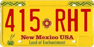 NM license plate 415RHT