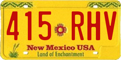 NM license plate 415RHV