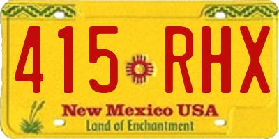 NM license plate 415RHX