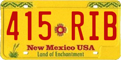 NM license plate 415RIB