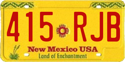 NM license plate 415RJB