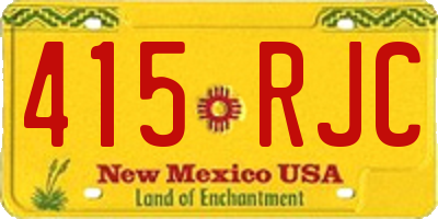 NM license plate 415RJC