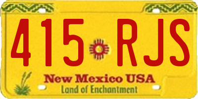 NM license plate 415RJS
