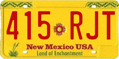 NM license plate 415RJT