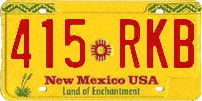 NM license plate 415RKB