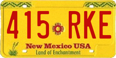 NM license plate 415RKE