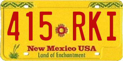 NM license plate 415RKI