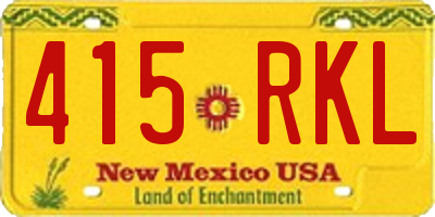 NM license plate 415RKL