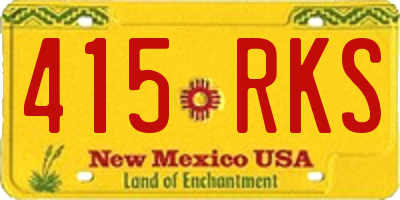NM license plate 415RKS