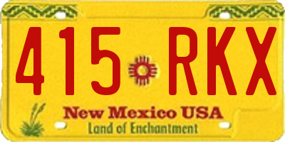 NM license plate 415RKX