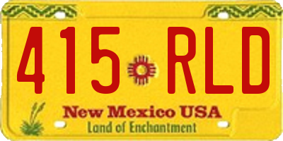 NM license plate 415RLD
