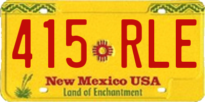 NM license plate 415RLE
