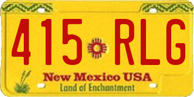 NM license plate 415RLG