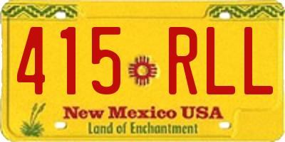 NM license plate 415RLL