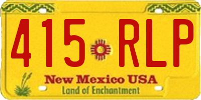 NM license plate 415RLP