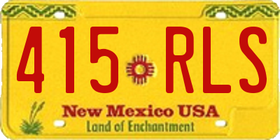 NM license plate 415RLS