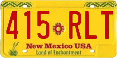 NM license plate 415RLT
