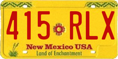 NM license plate 415RLX