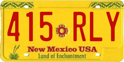 NM license plate 415RLY