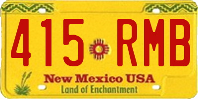 NM license plate 415RMB